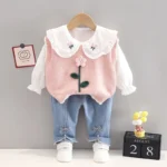 Ensemble Rose Fleur + Jean