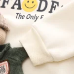 Ensemble garçon sweat imprimé beige + pantalon marron – Image 4