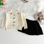 Ensemble Élégance Nœud Noir – Blanc & Noir