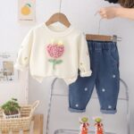 Ensemble Fille “Fleur Magique” – Blanc