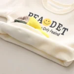 Ensemble garçon sweat imprimé beige + pantalon marron – Image 3