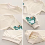 Ensemble Salopette + T-shirt Beige – Image 2