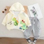 Ensemble Dino Hoodie Crème